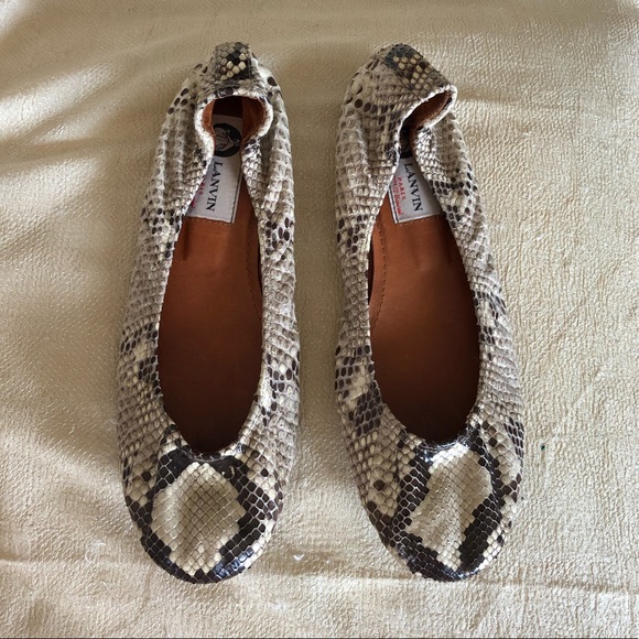 Lanvin python ballerina flats. - Picture 4 of 6